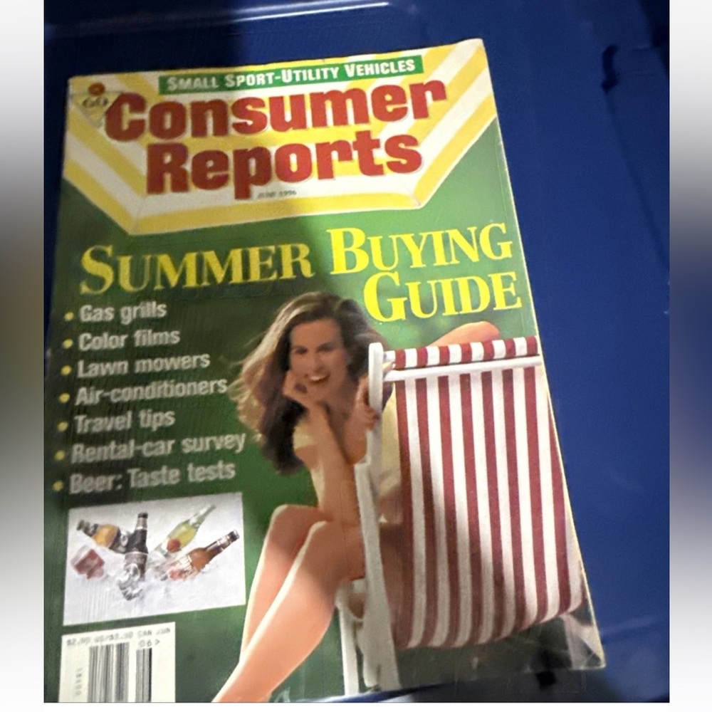 Consumer Reports Summer Buying Guide Magazine Consumer Reports Vintage June 1996